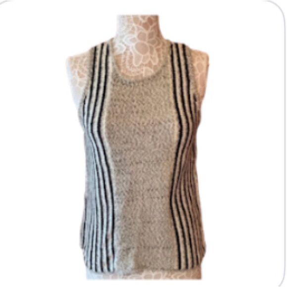 Anthropologie Sanctuary M Grey, Black, White Knit Sleeveless Sweater Tank - Picture 5 of 10